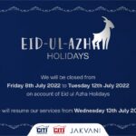 Notification | Eid-ul-Azha Holidays 2022